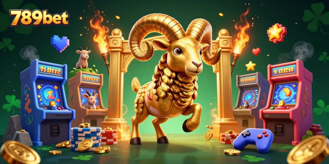 Engage with 789bet in a vibrant 3D gaming scene filled with casino elements and characters.