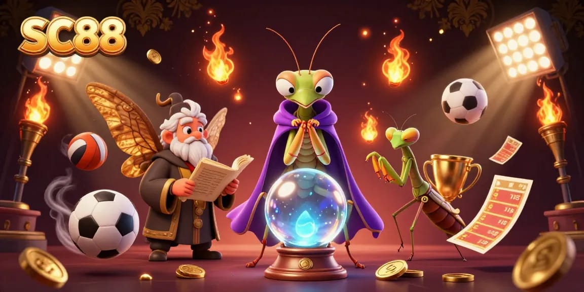 Engage with SC88's dynamic gaming scene featuring fortune tellers and sports elements.