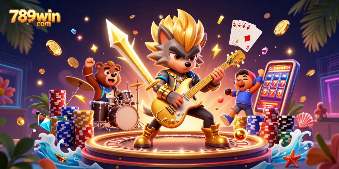 Experience thrilling gameplay at 789win com with a vibrant 3D casino scene featuring exciting elements.