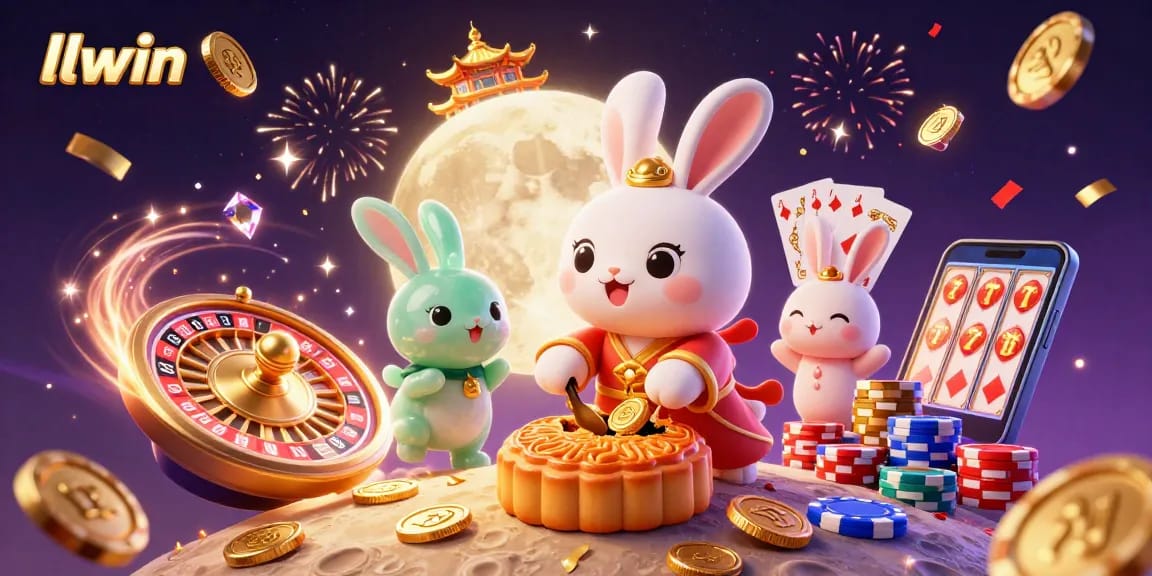 Experience the excitement at llwin with a vibrant 3D casino scene featuring dynamic gaming elements.