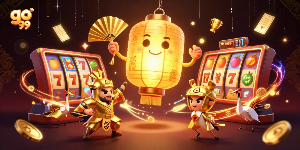 Experience dynamic gameplay with go 99's thrilling slot reels and lucky symbols in this vibrant casino scene.