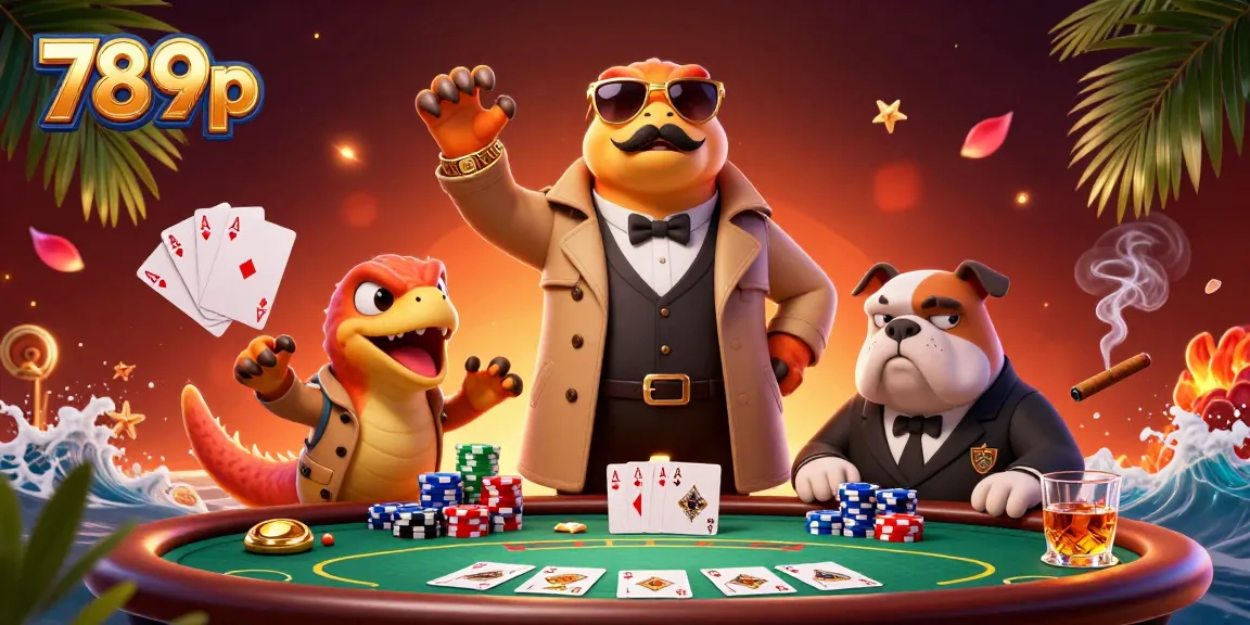 Raptors attempt entry to VIP lounge at 789p casino, showcasing poker elements and vibrant casino decor.