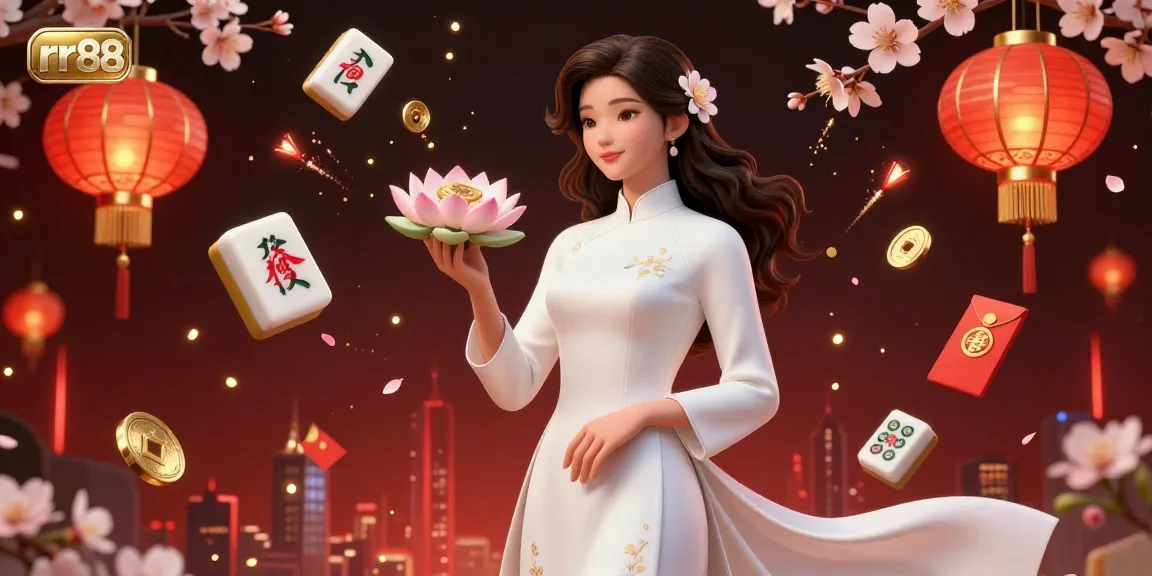 Engage with the stunning rr88 casino illustration showcasing dynamic elements of traditional culture, games, and excitement.