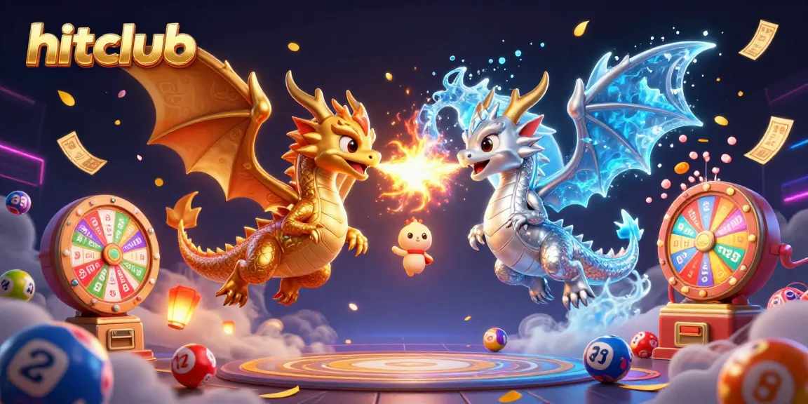 Experience thrilling gaming at hitclub with dynamic dragons, lottery elements, and vibrant visuals
