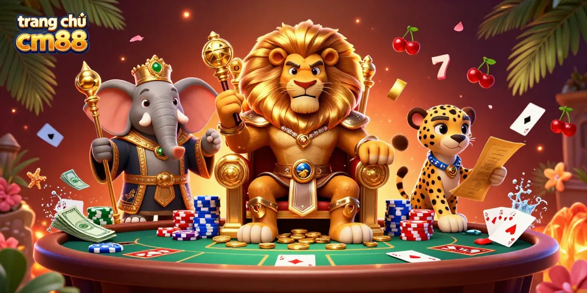 Experience thrilling poker action on trang chủ cm88 with vibrant casino characters and dynamic game elements.