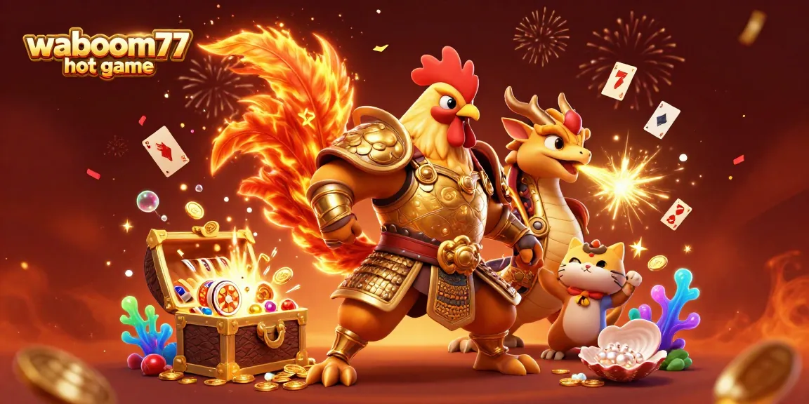 Experience the excitement of the waboom77 hot game with a vivid 3D cartoon scene featuring amazing characters and colorful slots.