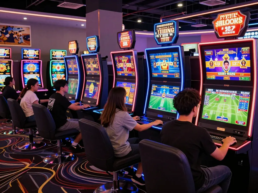 Engaging gamers at 79kingg.us enjoying online betting experiences in a vibrant digital casino setting.
