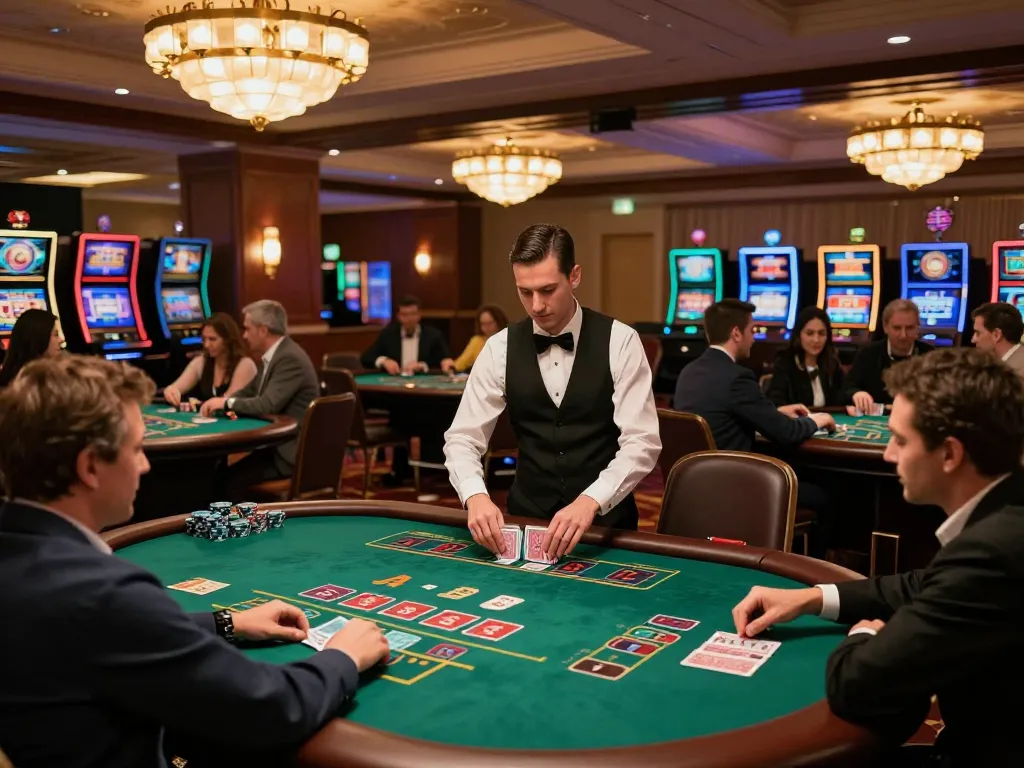 Experience excitement at W188 through blackjack and casino games on vibrant casino floor.