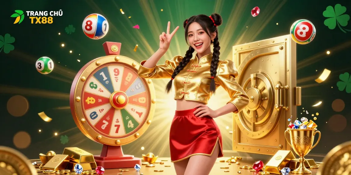 Engage with TRANG CHỦ TX88 through this vibrant casino illustration, showcasing winning experiences and excitement.
