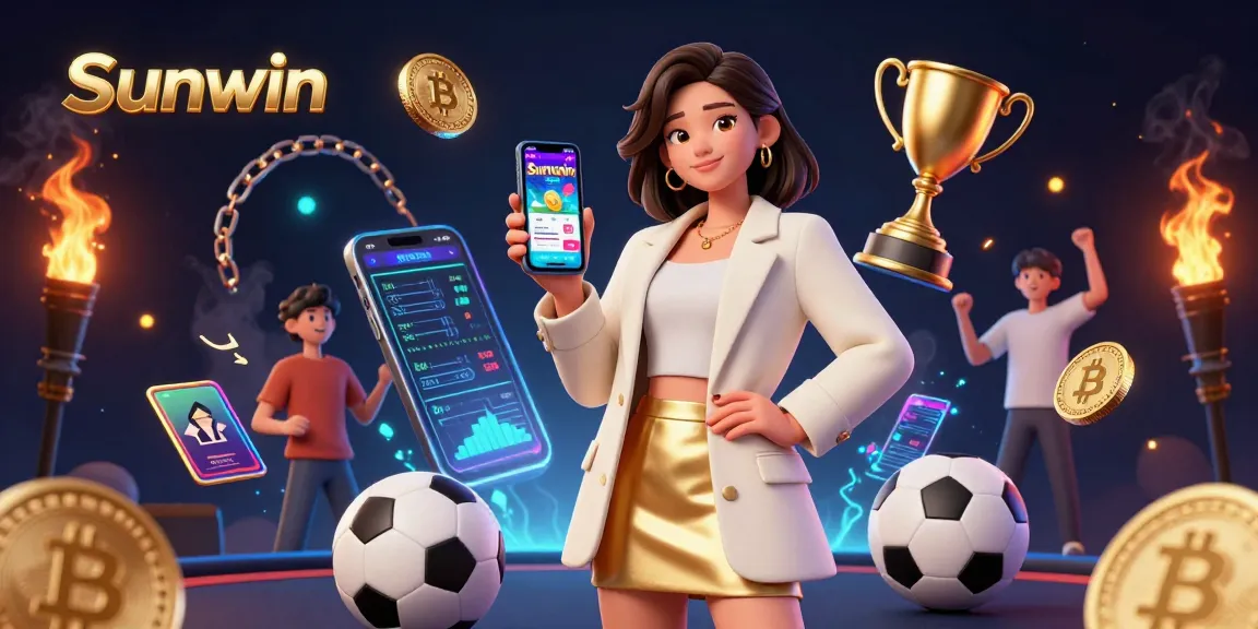 Bet on Sunwin for thrilling sports betting insights with vibrant graphics and a dynamic atmosphere.