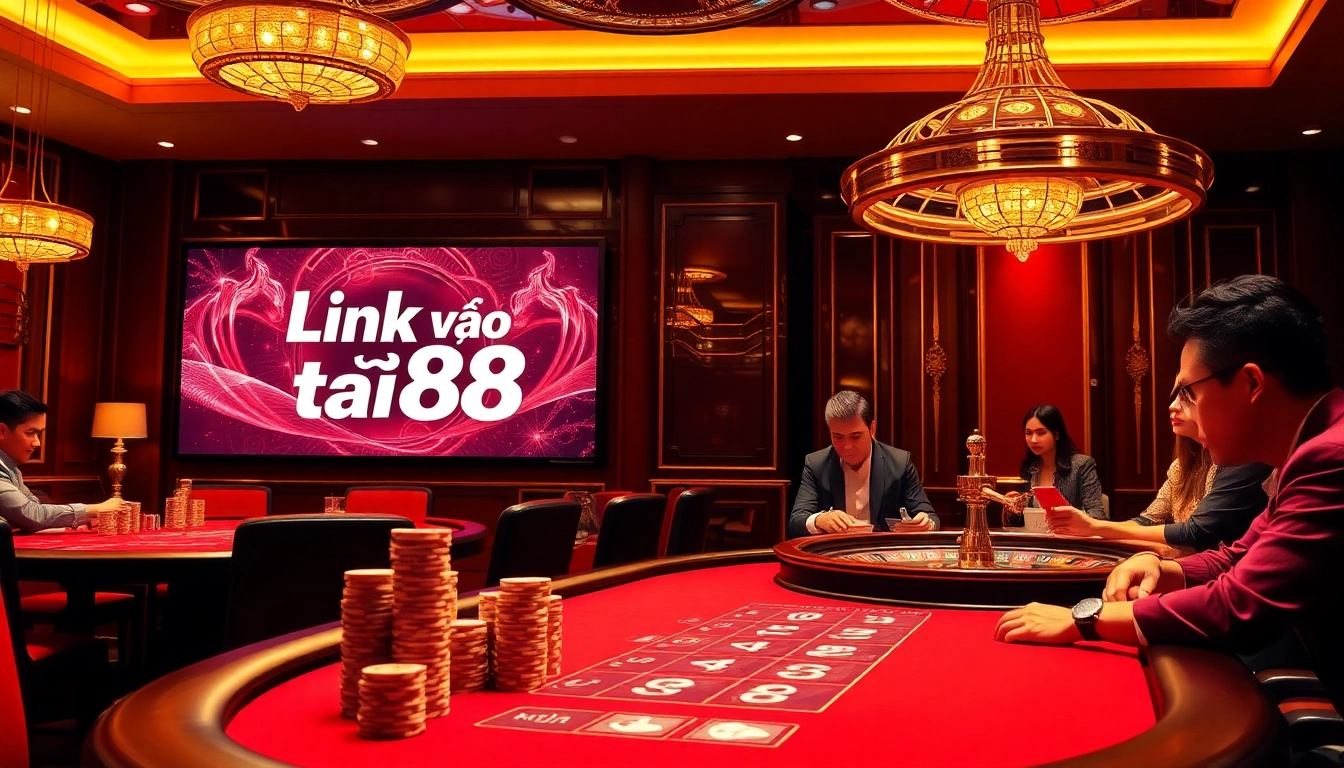 Engage in thrilling gaming excitement with the Link vào ta88 casino interface, featuring poker and roulette.