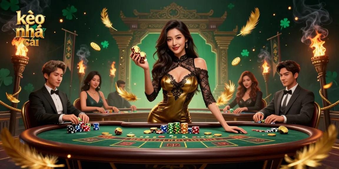 Engage with kèo nhà cái as a confident Asian woman celebrates at a VIP baccarat table, surrounded by elegance.