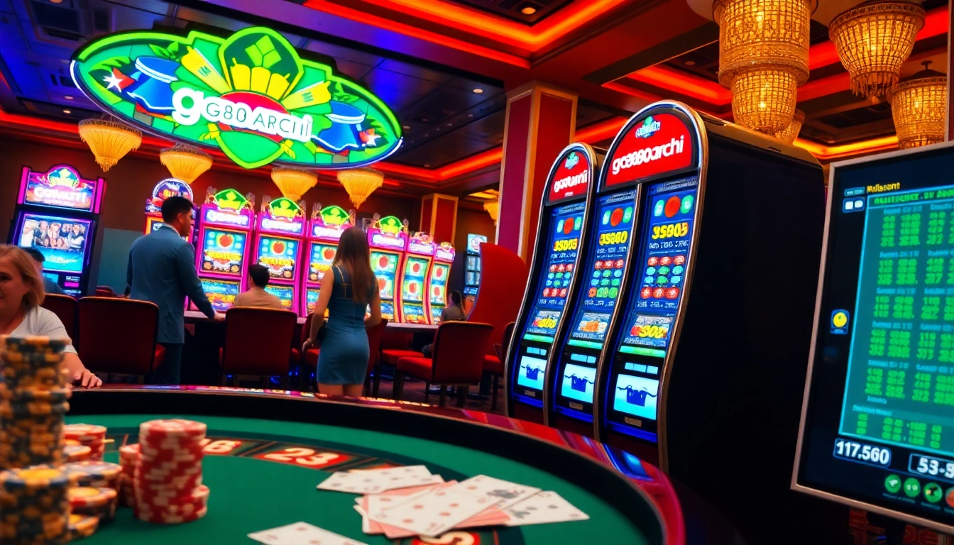 Experience thrilling gameplay at gg88.archi with vibrant casino action at roulette and slot machines.