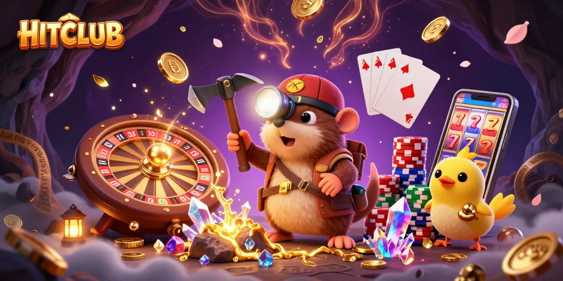 HITCLUB offers an exciting mining adventure in a casino-themed world filled with treasures.