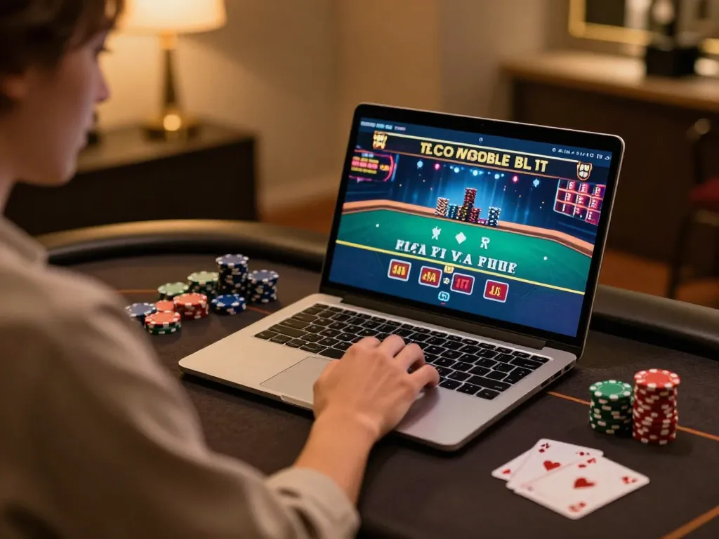Kuwin player strategizing during an online baccarat session with a live dealer.
