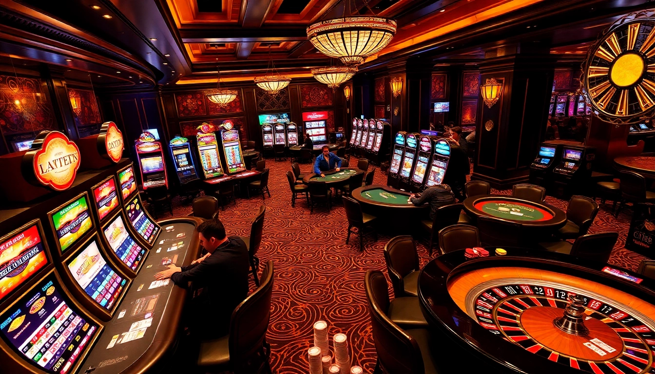 Players engaging at C168 casino tables, showcasing excitement and high-stakes bets in a luxurious setting.