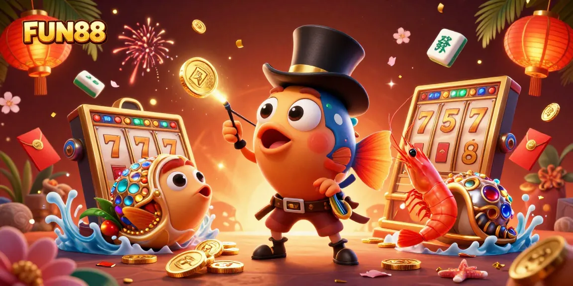 Engage with exciting FUN88 themed games, featuring dynamic casino elements and charming characters.