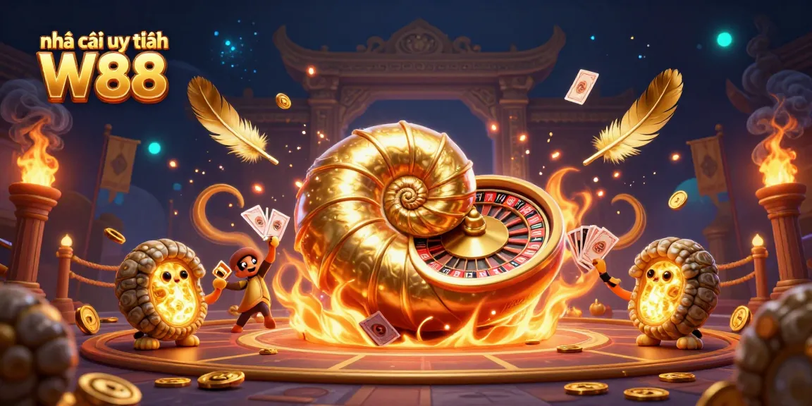 Engage with dynamic betting action at Nhà cái uy tín W88 featuring a colossal nautilus roulette wheel.