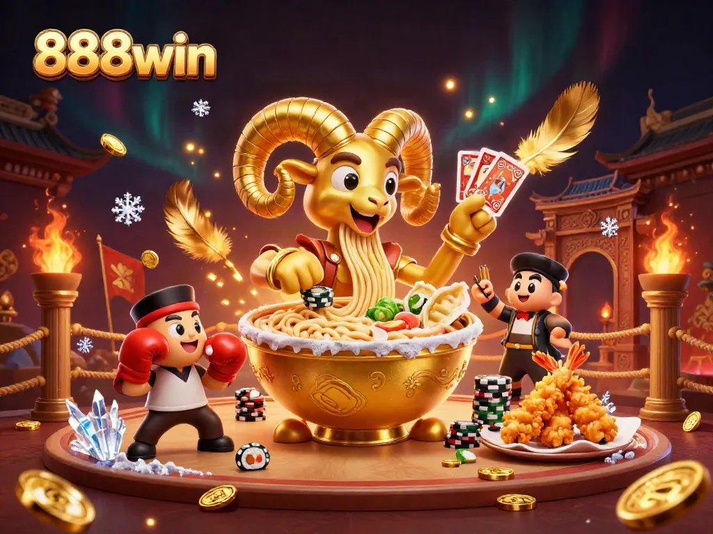 Engage with 888win's exciting online casino environment featuring vibrant characters and action elements.