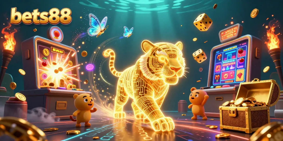 Experience electrifying wins with bets88 featuring a vibrant jackpot explosion and golden tiger in 3D.