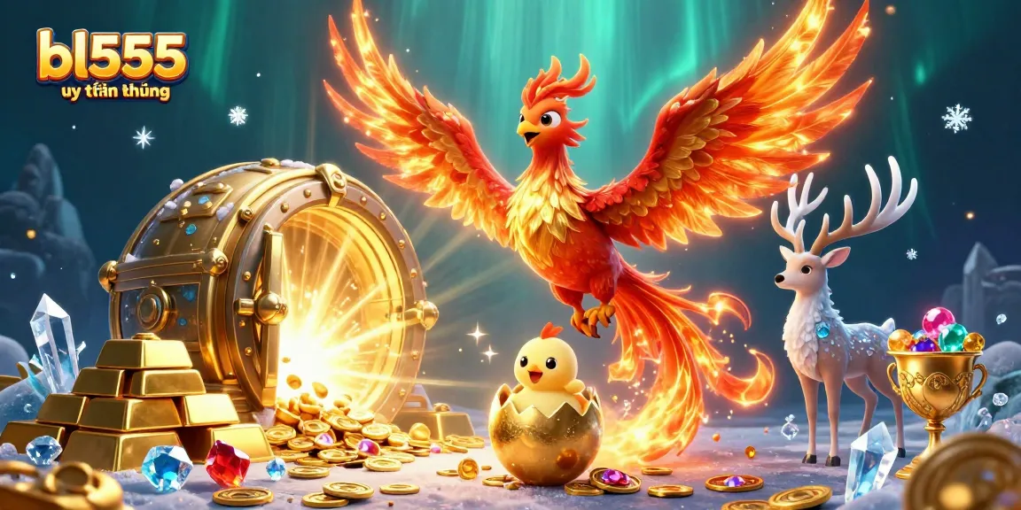 Engage with bl555 uy tín không in this bustling casino scene filled with treasures and gaming excitement.