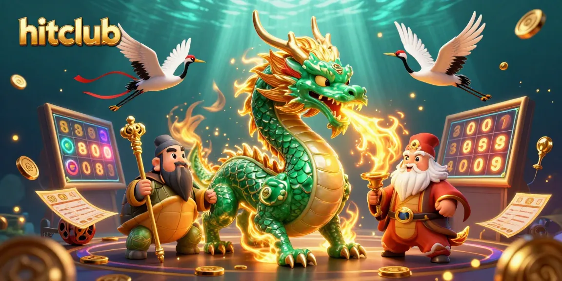 Experience the thrill of hitclub with a majestic dragon and vibrant casino elements.
