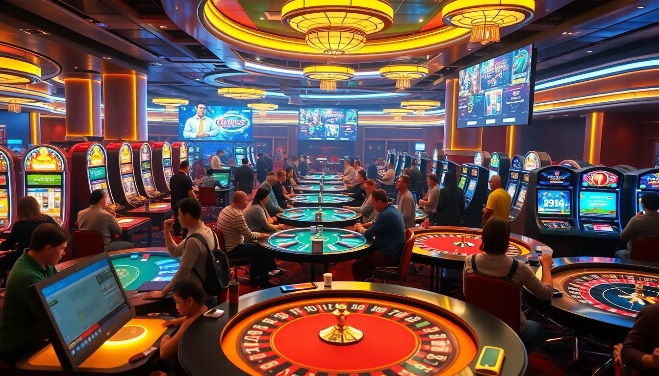 3WIN online casino gaming experience featuring vibrant players and games in a secure environment.
