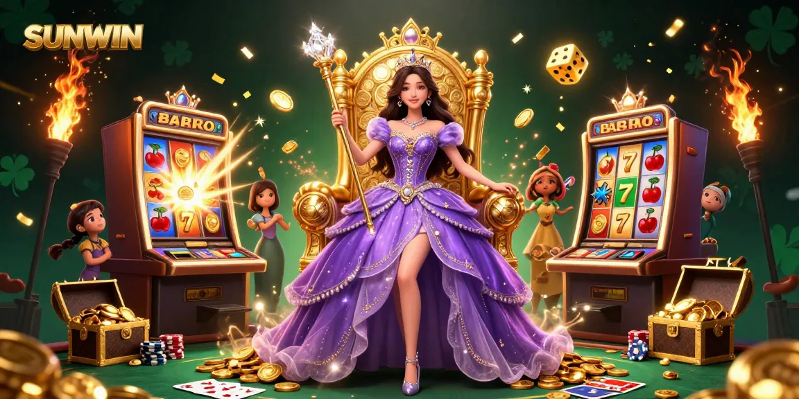 SUNWIN captures the thrill of jackpot wins with vibrant casino elements and a regal atmosphere.