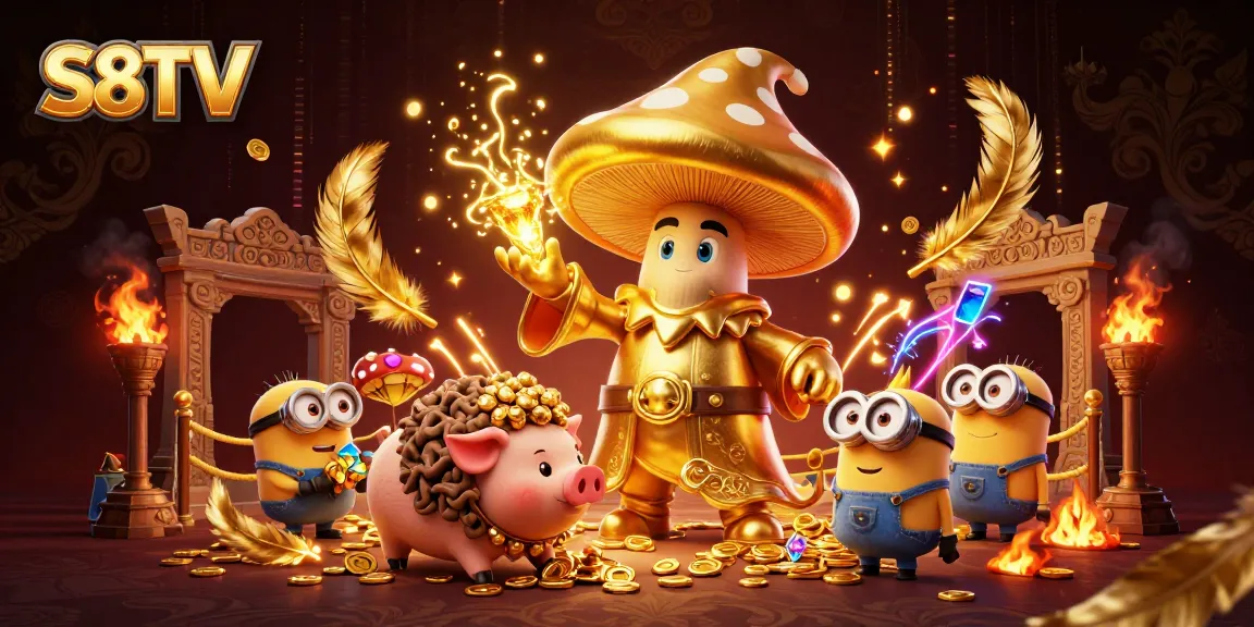 S8TV reveals enchanting golden wizard magic turning treasures in this thrilling 3D scene.