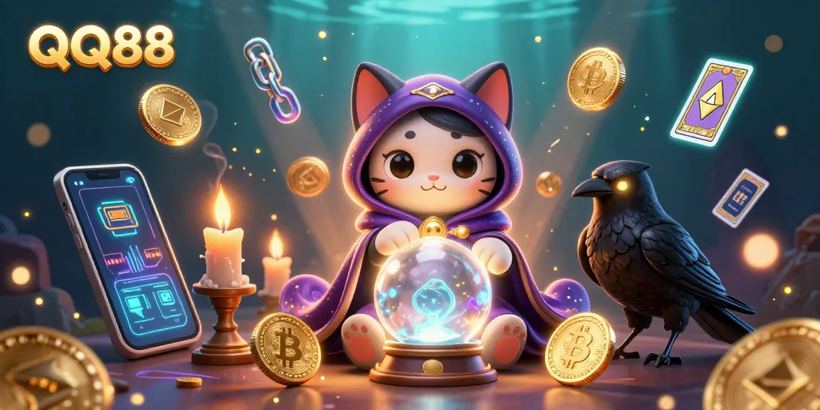 Engage with QQ88's immersive gambling experiences featuring mystical characters and crypto elements.
