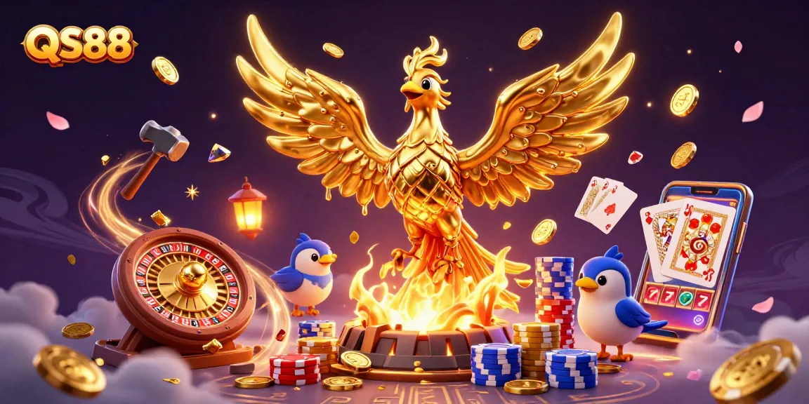 Experience the excitement of QS88 with dynamic casino elements and vibrant visuals.