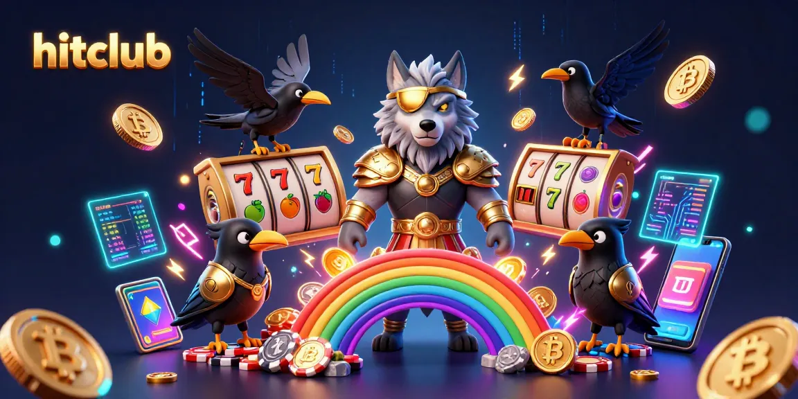 Play at hitclub with an enchanting Norse-inspired casino scene featuring golden characters and vibrant game elements.