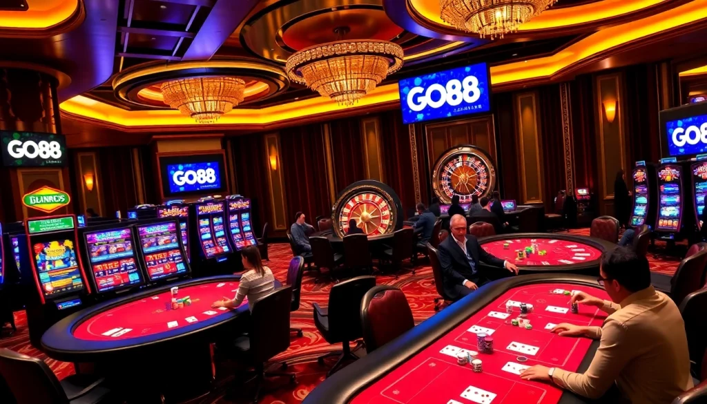 Experience the excitement at GO88 casino with vibrant games and high-stakes action.