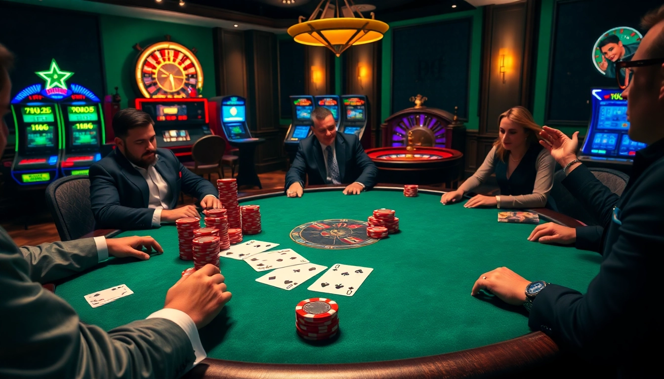 Engage in thrilling gameplay with Link vào dabet at a luxurious casino poker table.