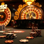 Exciting poker game scene at B52 Club showcasing luxury casino elements.