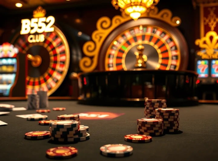 Exciting poker game scene at B52 Club showcasing luxury casino elements.