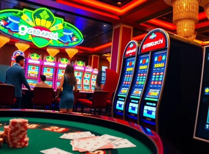 Experience thrilling gameplay at gg88.archi with vibrant casino action at roulette and slot machines.