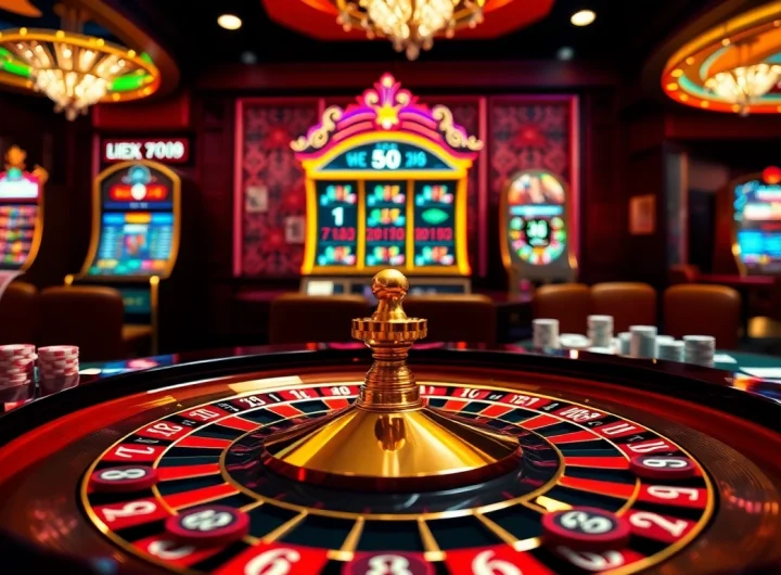 Experience excitement at the casino with Link vào red88 shown amidst vibrant game elements.