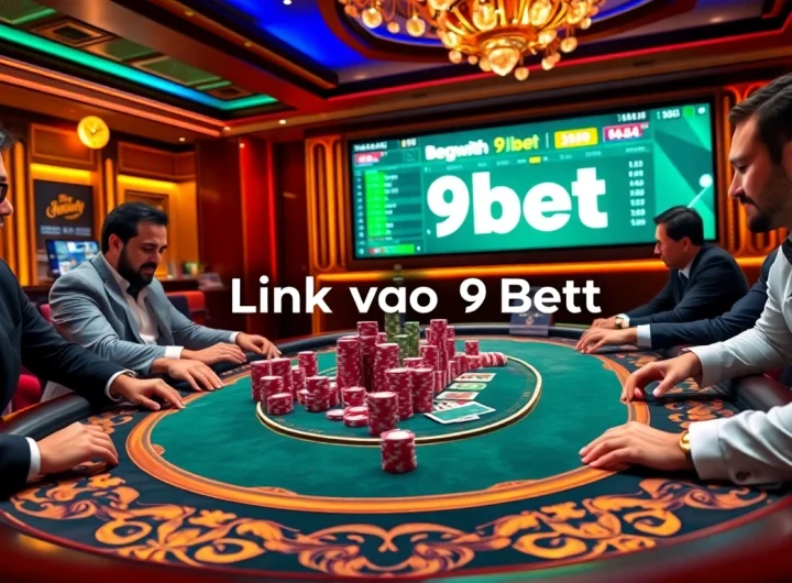 Play poker and check live betting Odds at Link vào 9bet in a luxurious casino setting.