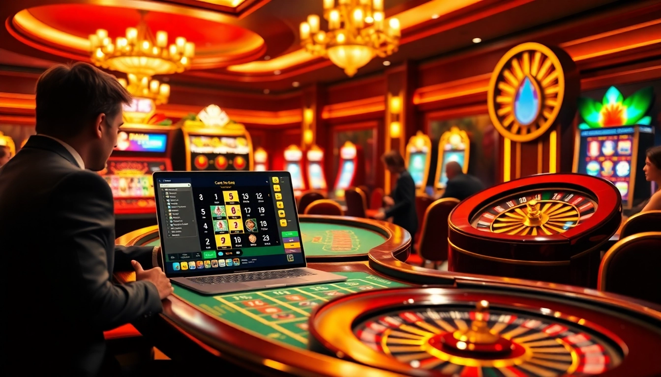 C168 game players enjoy an engaging blackjack experience with professional dealer at a vibrant casino.