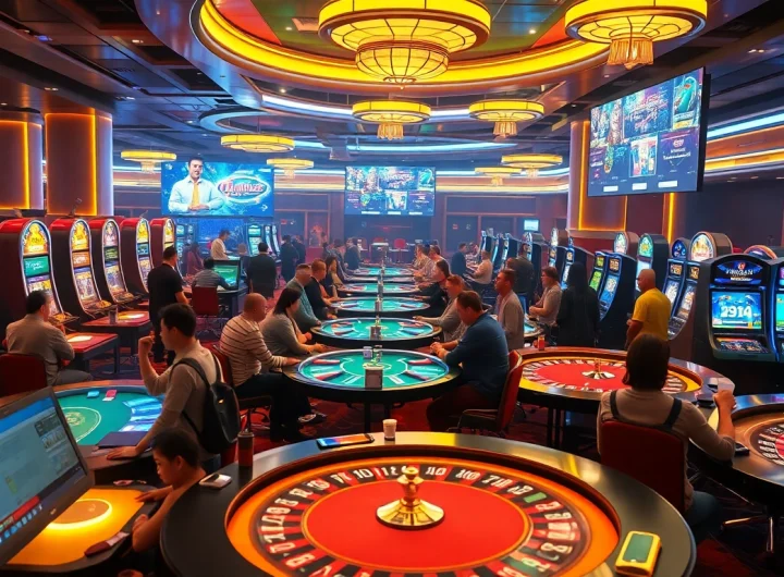 3WIN online casino gaming experience featuring vibrant players and games in a secure environment.