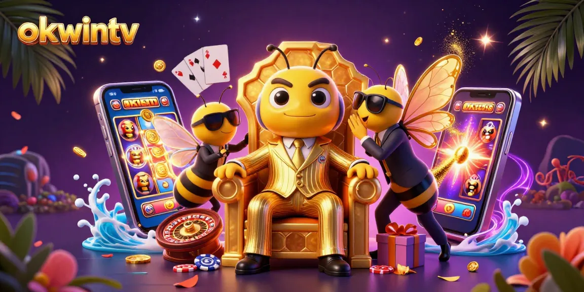 Experience exciting gaming action on okwintv, featuring animated characters and dynamic casino elements.