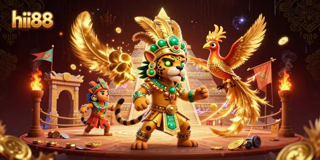 Experience thrilling gaming action with hii88 at a vibrant online casino scene.