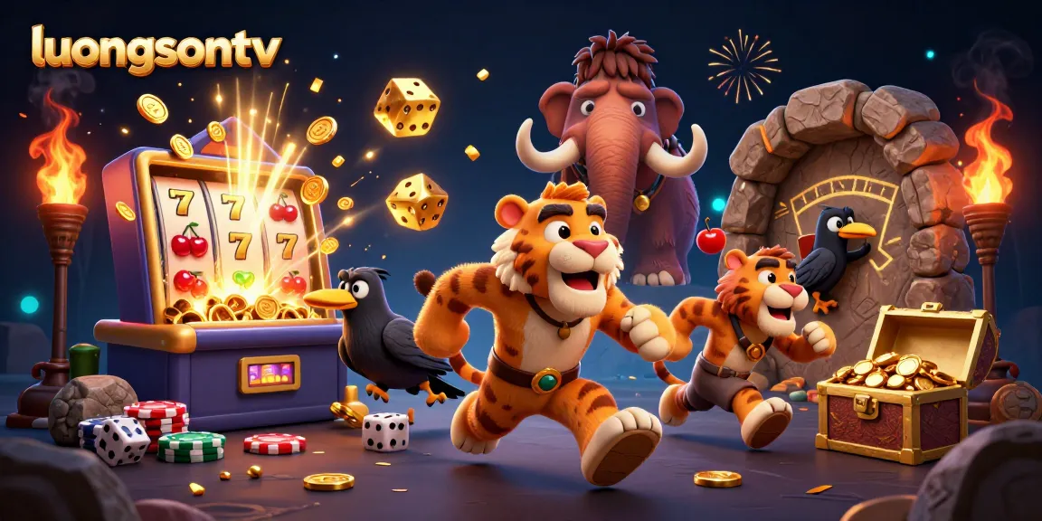 Experience thrilling casino action with luongsontv’s lively scene of a caveman duo and a clever crow.